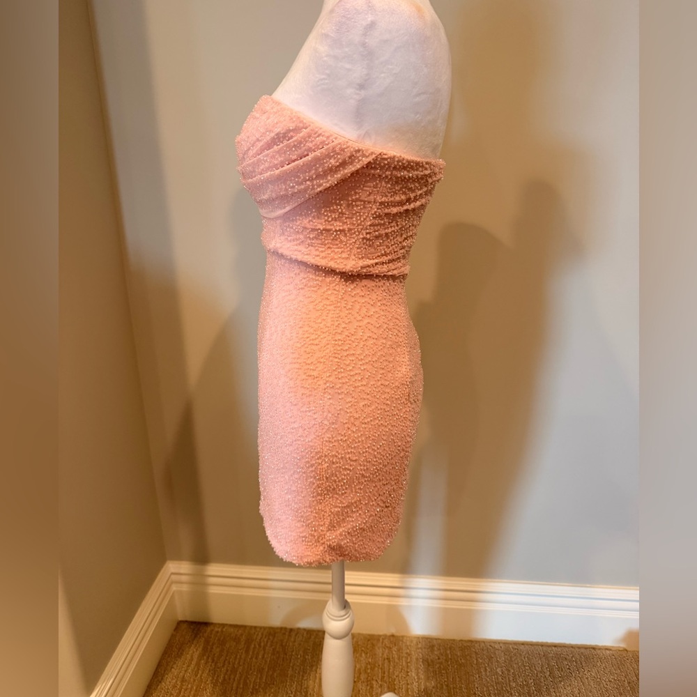 Oh Polly Blush Strapless Mini Dress - Picture 6 of 7